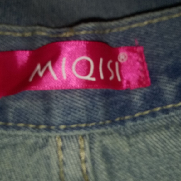 MIQISI PATCHWORK DISTRESSED DENIM JEANS - Picture 7 of 12